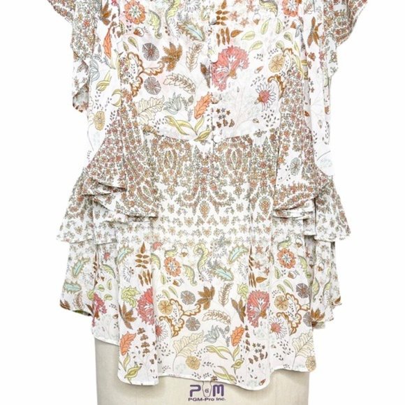 Matilda Jane Top Rustic Floral Boho Fly By Blouse XS - Picture 5 of 9